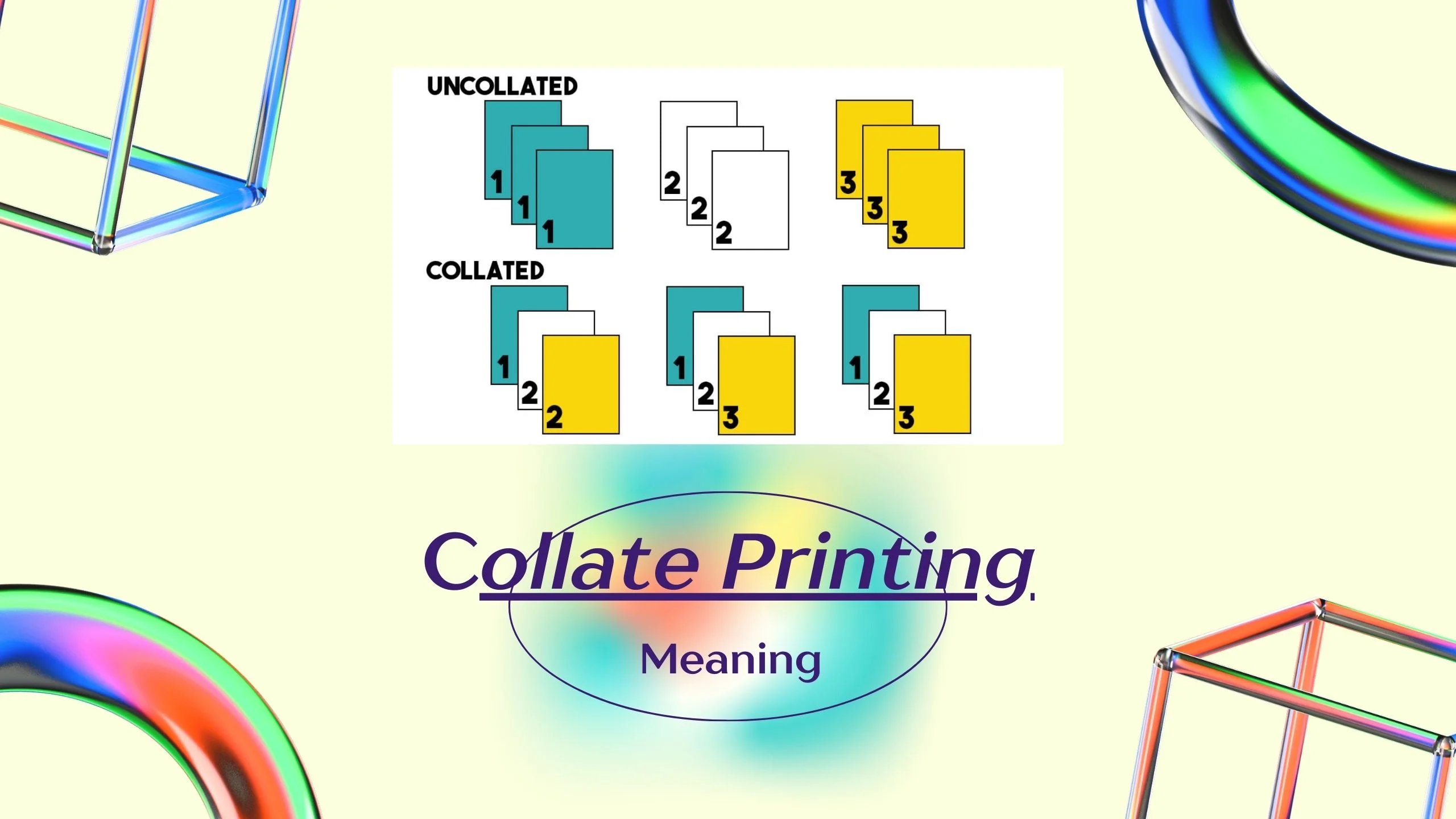 What does printing collate mean